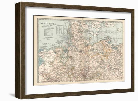 Plate 22. Map of the German Empire-Encyclopaedia Britannica-Framed Art Print