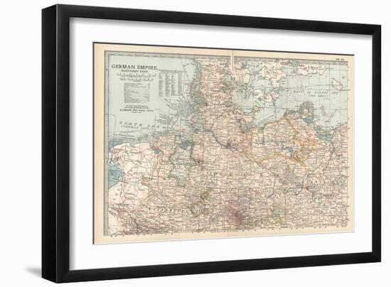 Plate 22. Map of the German Empire-Encyclopaedia Britannica-Framed Art Print