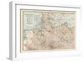 Plate 22. Map of the German Empire-Encyclopaedia Britannica-Framed Art Print