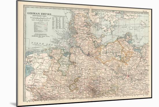 Plate 22. Map of the German Empire-Encyclopaedia Britannica-Mounted Art Print