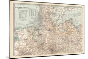 Plate 22. Map of the German Empire-Encyclopaedia Britannica-Mounted Art Print