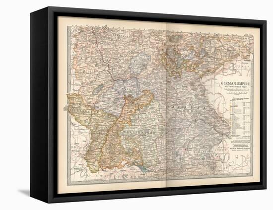 Plate 23. Map of the German Empire-Encyclopaedia Britannica-Framed Stretched Canvas