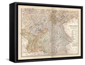 Plate 23. Map of the German Empire-Encyclopaedia Britannica-Framed Stretched Canvas