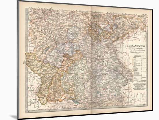 Plate 23. Map of the German Empire-Encyclopaedia Britannica-Mounted Art Print