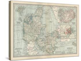 Plate 25. Map of Denmark. Insets of Iceland-Encyclopaedia Britannica-Stretched Canvas