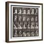 Plate 250. Rising from Chair, Stooping and Lifting Hand-Kerchief, 1885 (Collotype on Paper)-Eadweard Muybridge-Framed Giclee Print