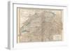 Plate 27. Map of Switzerland-Encyclopaedia Britannica-Framed Art Print