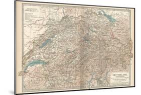 Plate 27. Map of Switzerland-Encyclopaedia Britannica-Mounted Art Print