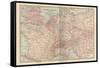 Plate 3. Travel Map of Central Europe-Encyclopaedia Britannica-Framed Stretched Canvas