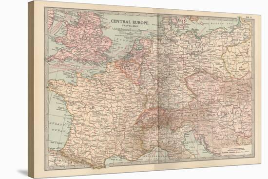 Plate 3. Travel Map of Central Europe-Encyclopaedia Britannica-Stretched Canvas