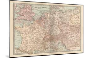 Plate 3. Travel Map of Central Europe-Encyclopaedia Britannica-Mounted Art Print