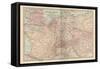 Plate 3. Travel Map of Central Europe-Encyclopaedia Britannica-Framed Stretched Canvas