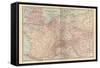 Plate 3. Travel Map of Central Europe-Encyclopaedia Britannica-Framed Stretched Canvas