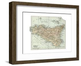 Plate 32. Inset Map of Sicily (Sicilia). Italy-Encyclopaedia Britannica-Framed Giclee Print