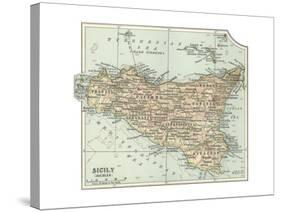 Plate 32. Inset Map of Sicily (Sicilia). Italy-Encyclopaedia Britannica-Stretched Canvas