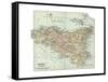 Plate 32. Inset Map of Sicily (Sicilia). Italy-Encyclopaedia Britannica-Framed Stretched Canvas