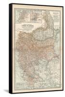 Plate 35. Map of Turkey in Europe-Encyclopaedia Britannica-Framed Stretched Canvas