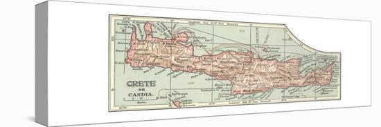 Plate 36. Inset Map of Crete (Candia). Greece-Encyclopaedia Britannica-Stretched Canvas