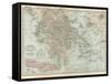 Plate 36. Map of Greece-Encyclopaedia Britannica-Framed Stretched Canvas