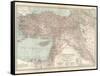 Plate 38. Map of Turkey in Asia. Asia Minor (Anatolia)-Encyclopaedia Britannica-Framed Stretched Canvas