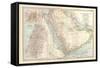 Plate 39. Map of Part of Arabia-Encyclopaedia Britannica-Framed Stretched Canvas