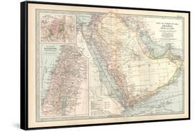 Plate 39. Map of Part of Arabia-Encyclopaedia Britannica-Framed Stretched Canvas