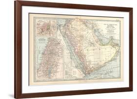 Plate 39. Map of Part of Arabia-Encyclopaedia Britannica-Framed Art Print