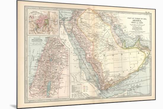 Plate 39. Map of Part of Arabia-Encyclopaedia Britannica-Mounted Art Print