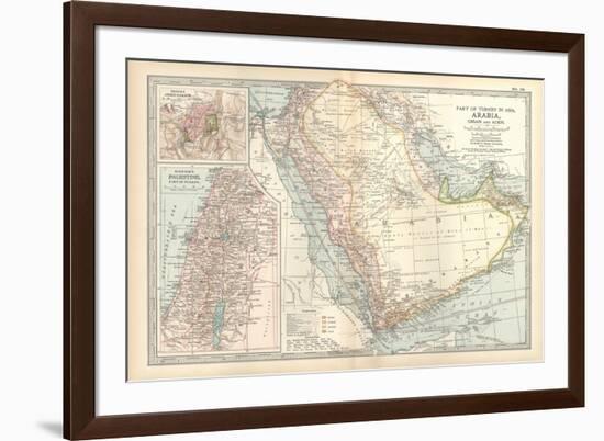 Plate 39. Map of Part of Arabia-Encyclopaedia Britannica-Framed Premium Giclee Print