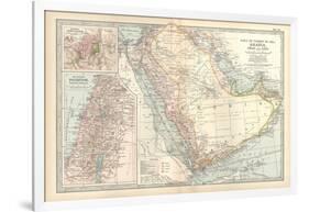 Plate 39. Map of Part of Arabia-Encyclopaedia Britannica-Framed Art Print