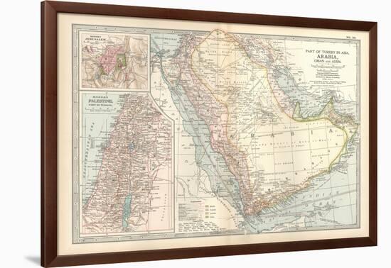 Plate 39. Map of Part of Arabia-Encyclopaedia Britannica-Framed Art Print