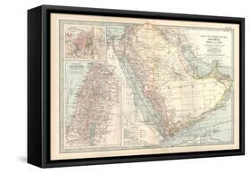 Plate 39. Map of Part of Arabia-Encyclopaedia Britannica-Framed Stretched Canvas