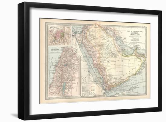 Plate 39. Map of Part of Arabia-Encyclopaedia Britannica-Framed Art Print