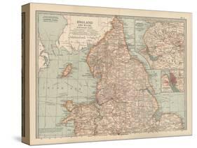 Plate 4. Map of England and Wales-Encyclopaedia Britannica-Stretched Canvas