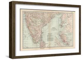 Plate 42. Map of India-Encyclopaedia Britannica-Framed Art Print