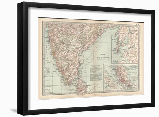 Plate 42. Map of India-Encyclopaedia Britannica-Framed Art Print