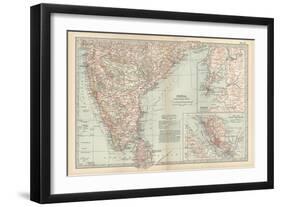 Plate 42. Map of India-Encyclopaedia Britannica-Framed Art Print