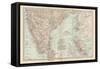 Plate 42. Map of India-Encyclopaedia Britannica-Framed Stretched Canvas