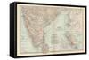 Plate 42. Map of India-Encyclopaedia Britannica-Framed Stretched Canvas