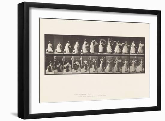 Plate 424. Toilet; Rising from Chair, and Putting on Shawl, 1885 (Collotype on Paper)-Eadweard Muybridge-Framed Giclee Print