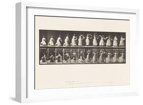 Plate 424. Toilet; Rising from Chair, and Putting on Shawl, 1885 (Collotype on Paper)-Eadweard Muybridge-Framed Giclee Print