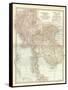 Plate 43. Map of India-Encyclopaedia Britannica-Framed Stretched Canvas
