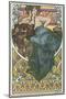 Plate 47 from the Book 'Documents Decoratifs', Published in 1902-Alphonse Mucha-Mounted Premium Giclee Print