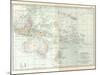 Plate 49. Map of Oceanica (Oceania). Australia-Encyclopaedia Britannica-Mounted Art Print