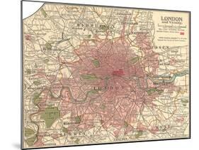 Plate 5. Inset Map of London-Encyclopaedia Britannica-Mounted Art Print