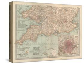 Plate 5. Map of England and Wales-Encyclopaedia Britannica-Stretched Canvas