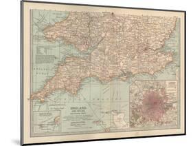 Plate 5. Map of England and Wales-Encyclopaedia Britannica-Mounted Art Print