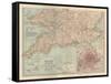 Plate 5. Map of England and Wales-Encyclopaedia Britannica-Framed Stretched Canvas