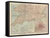 Plate 5. Map of England and Wales-Encyclopaedia Britannica-Framed Stretched Canvas