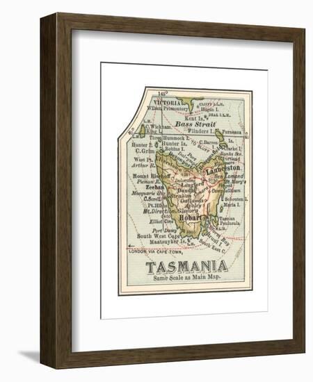 Plate 50. Inset Map of Tasmania. Australia-Encyclopaedia Britannica-Framed Giclee Print